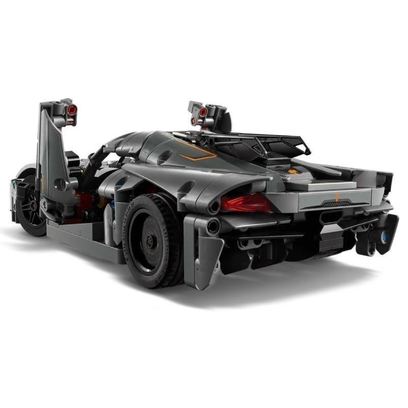[樂享積木][可刷卡] LEGO 42173 Koenigsegg Jesko Absolut 灰色超級跑車 科技系列-細節圖3