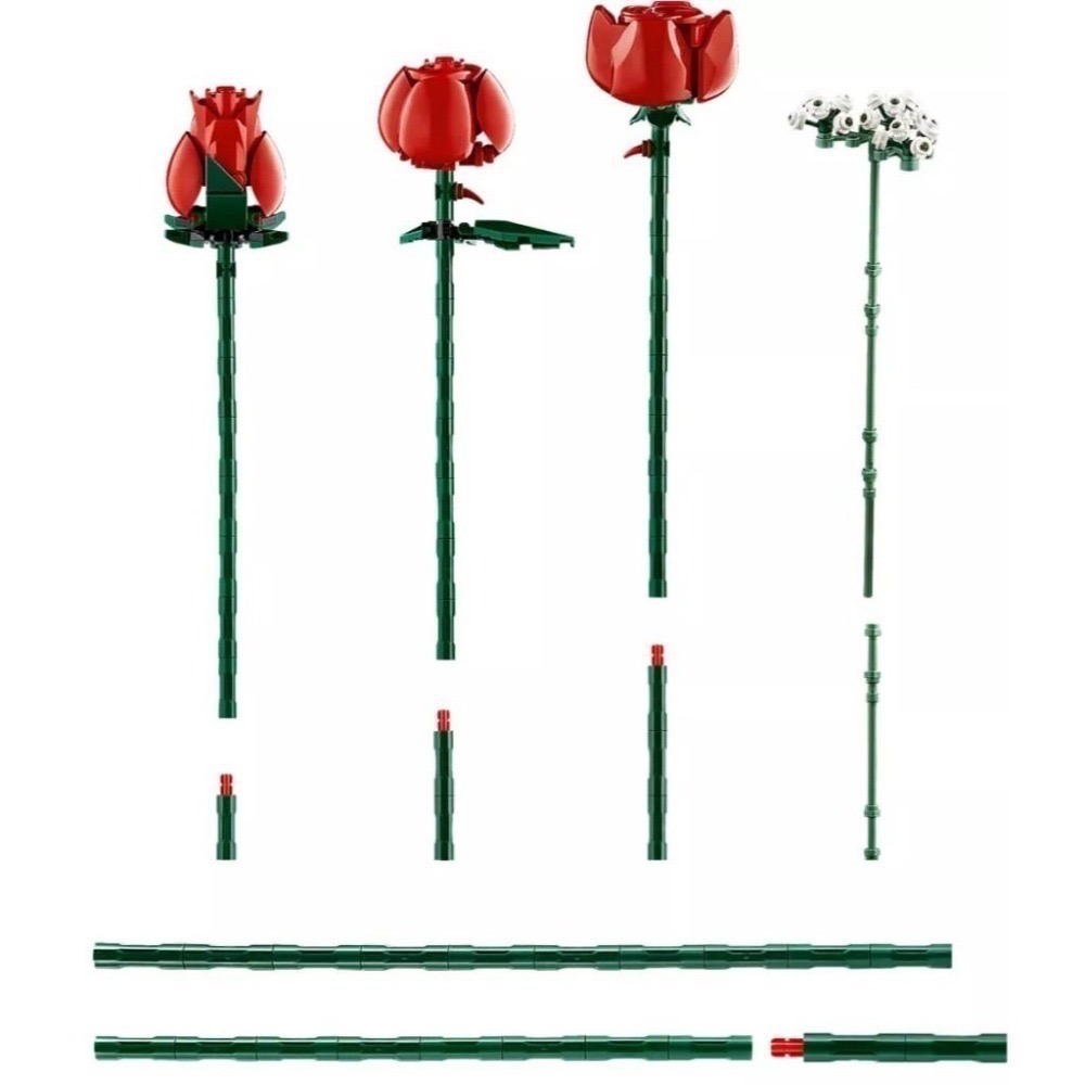 [樂享積木][可刷卡] LEGO 10328 玫瑰花束 ICONS系列-細節圖6