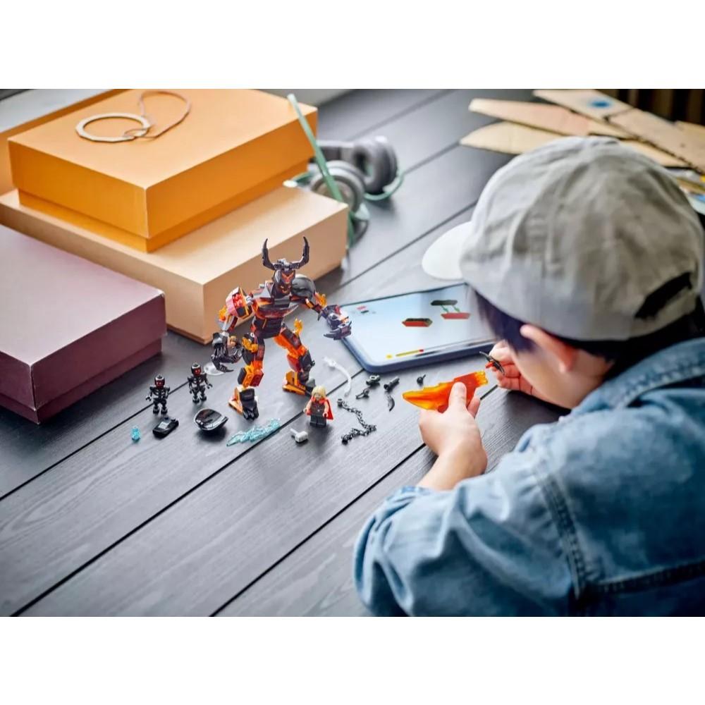 [樂享積木][可刷卡] LEGO 76289 索爾對戰蘇爾特爾建築模型 漫威超級英雄系列-細節圖4