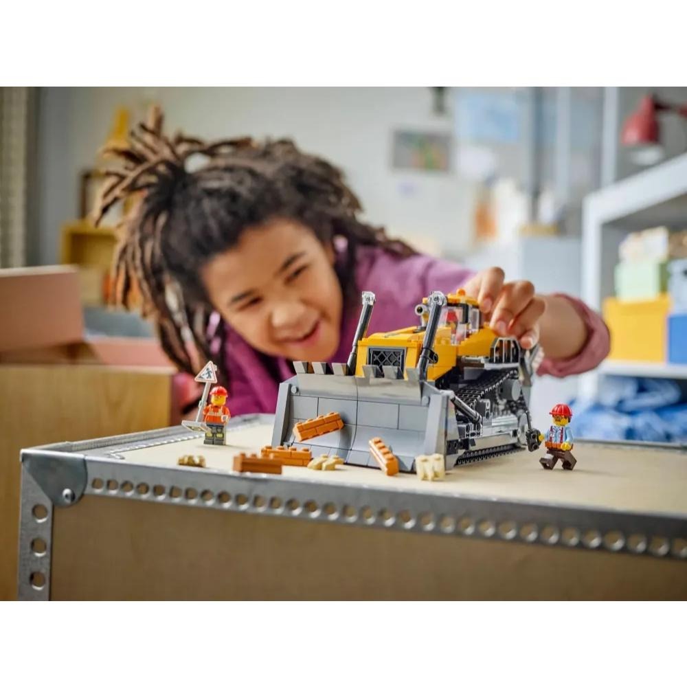 [樂享積木] LEGO 60466 配備前端裝載機的黃色推土機 城市系列-細節圖7