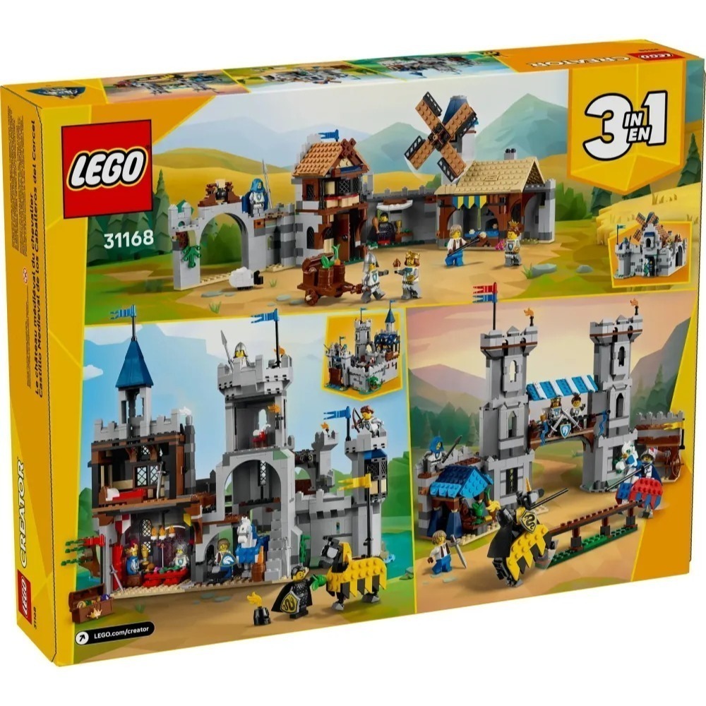 [樂享積木][可刷卡] LEGO 31168 中世紀騎士城堡 創意3合一系列-細節圖2