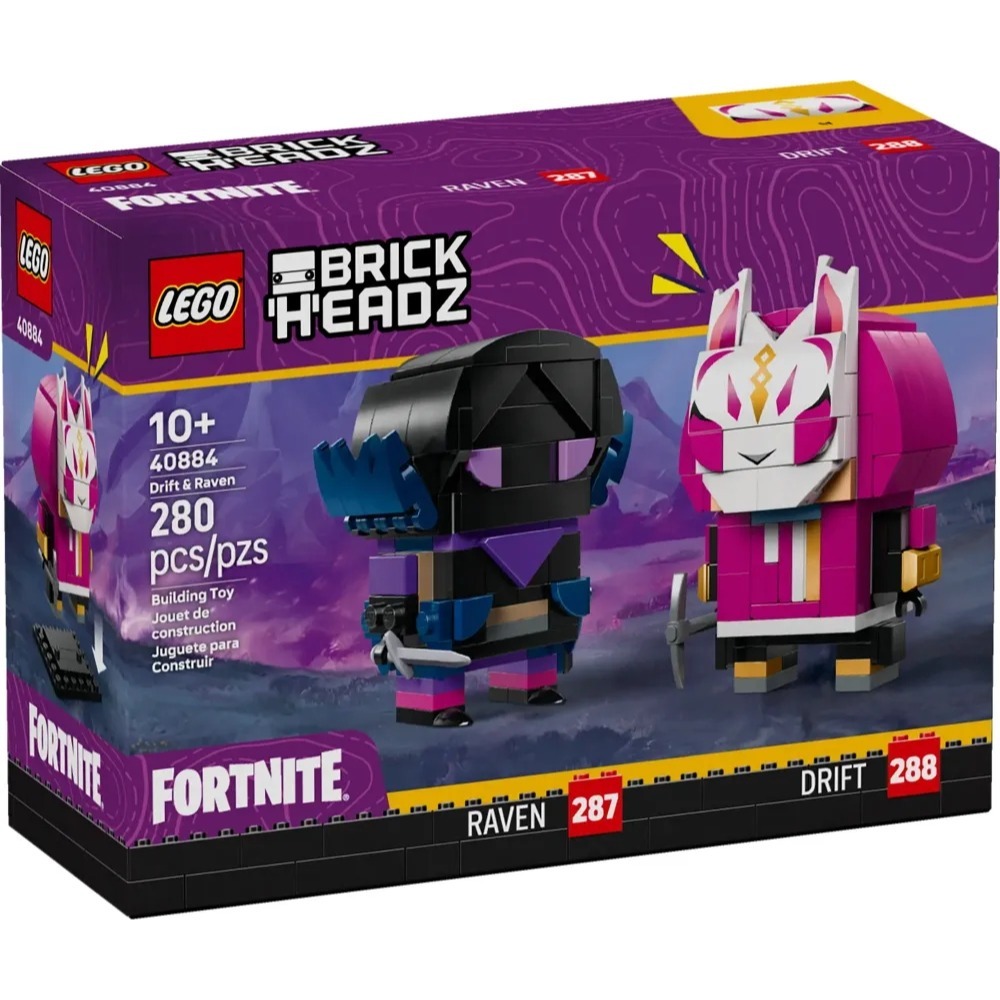 [樂享積木] LEGO 40884 Drift 和 Raven 玩偶 BrickHeadz系列-細節圖2