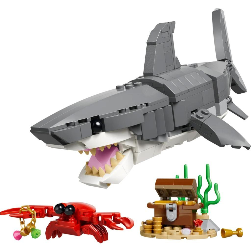 [樂享積木] LEGO 31381 凶猛鯊魚和寶箱 創意3合一系列-細節圖3