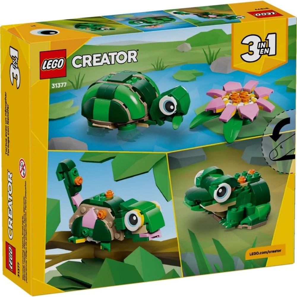 [樂享積木][可刷卡] LEGO 31377 烏龜和睡蓮 創意3合一系列-細節圖2