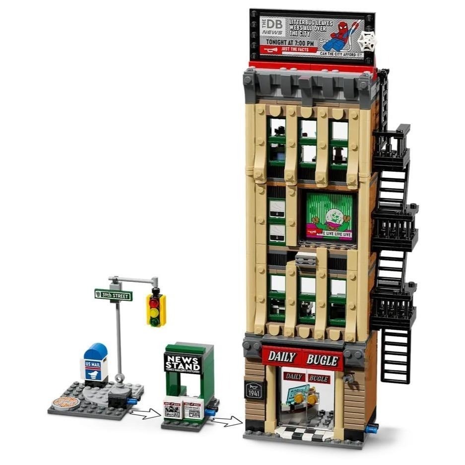[樂享積木][可刷卡] LEGO 76342 蜘蛛人大戰神秘法師：號角日報 超級英雄系列-細節圖4