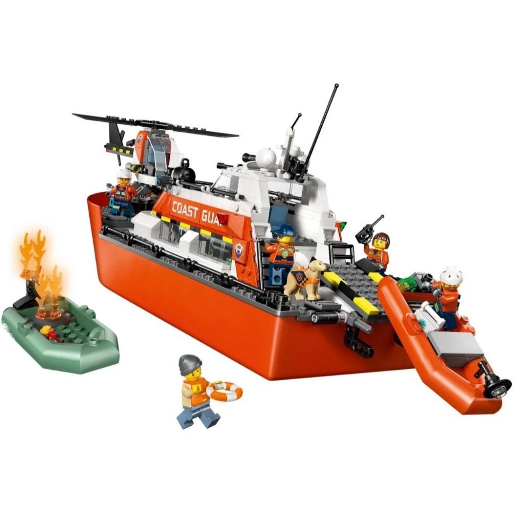 [樂享積木][可刷卡] LEGO 60504 海岸巡防隊救援船和直升機 城市系列-細節圖4