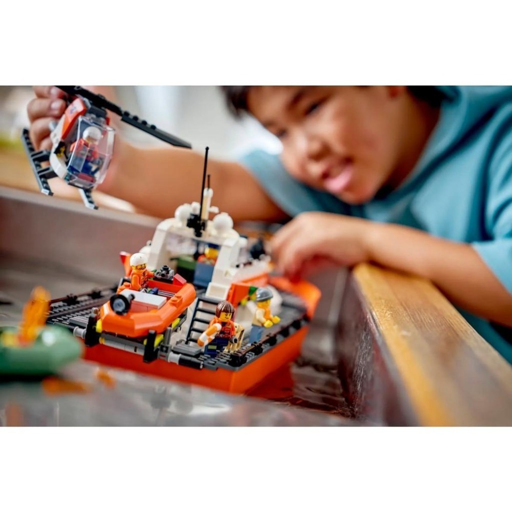 [樂享積木][可刷卡] LEGO 60504 海岸巡防隊救援船和直升機 城市系列-細節圖7