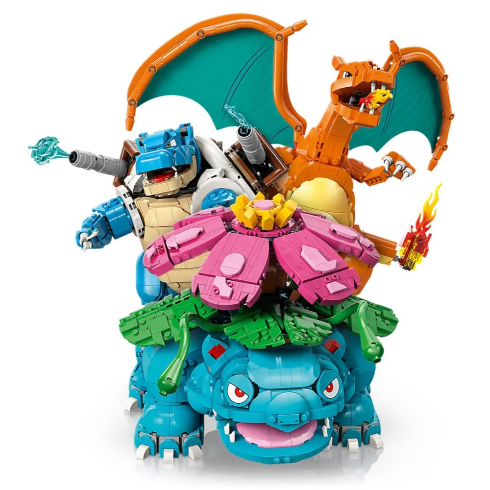 [樂享積木] LEGO 72153 御三家「妙蛙花、噴火龍和水箭龜」寶可夢系列-細節圖6