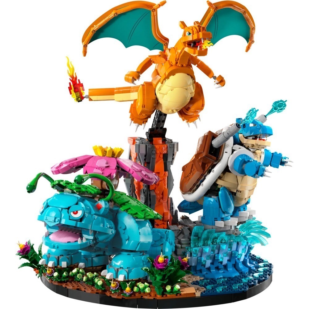[樂享積木][可刷卡] LEGO 72153 御三家「妙蛙花、噴火龍和水箭龜」寶可夢系列-細節圖3
