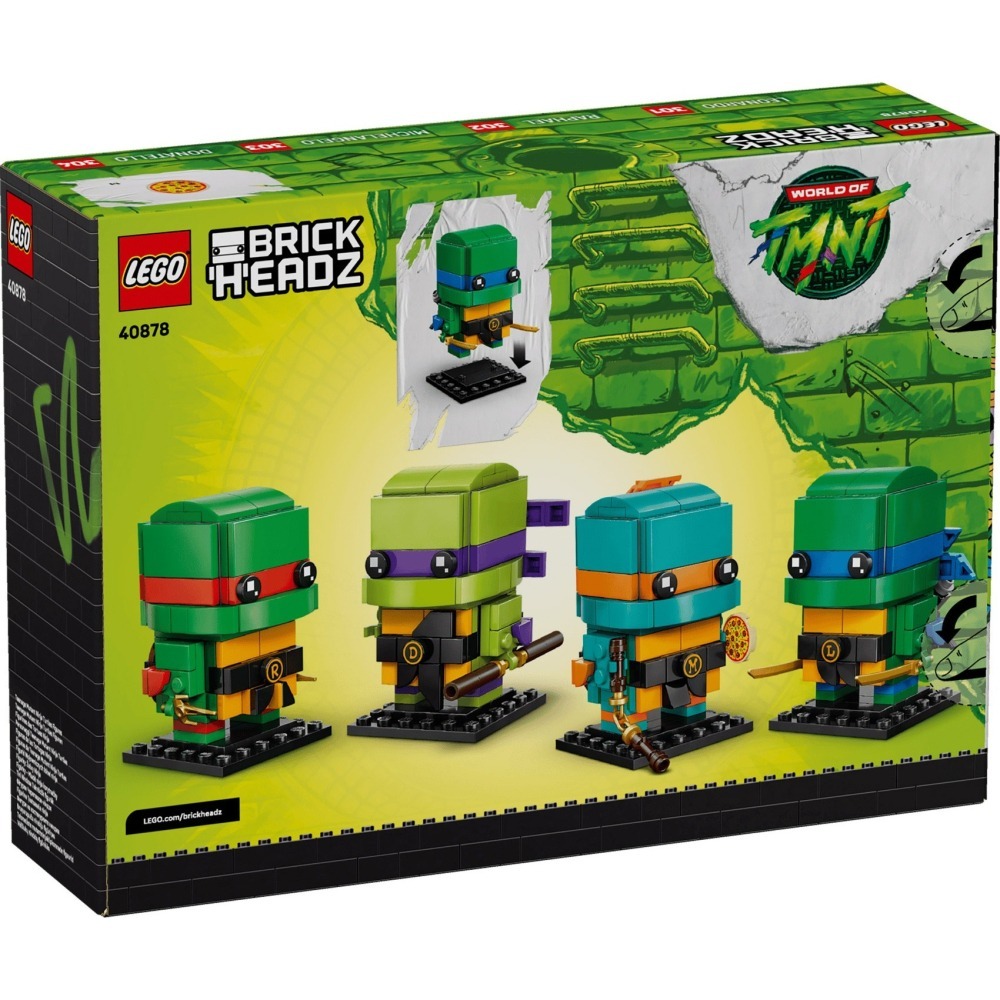 [樂享積木][可刷卡] LEGO 40878 忍者龜玩偶 BrickHeadz系列-細節圖2