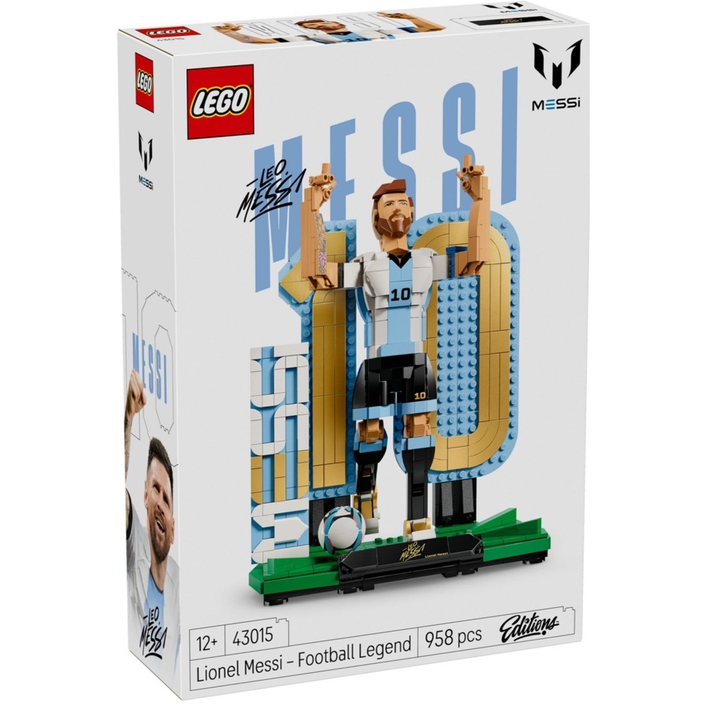 [樂享積木][可刷卡] LEGO 43015 / 43016 足壇傳奇組合 梅西 / 西羅 Editions-細節圖2