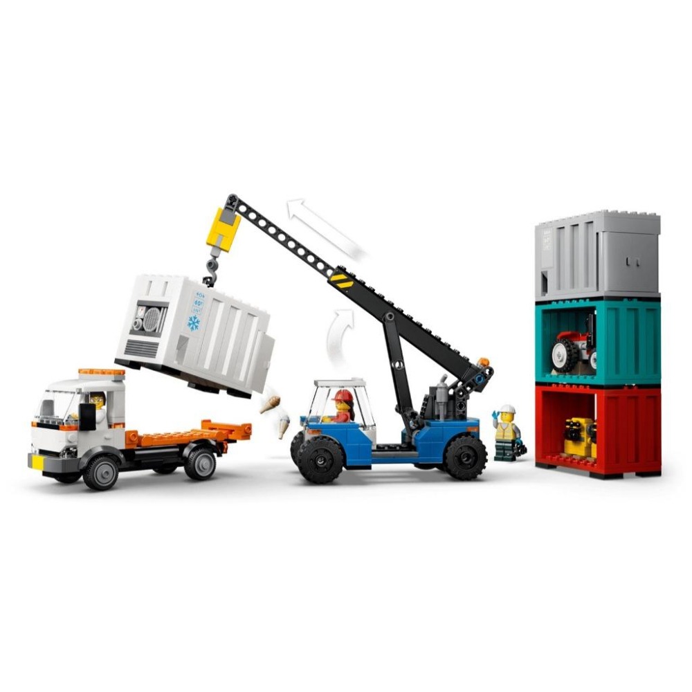 [樂享積木][可刷卡] LEGO 60509 港口貨物列車和起重機與卡車 城市系列-細節圖4