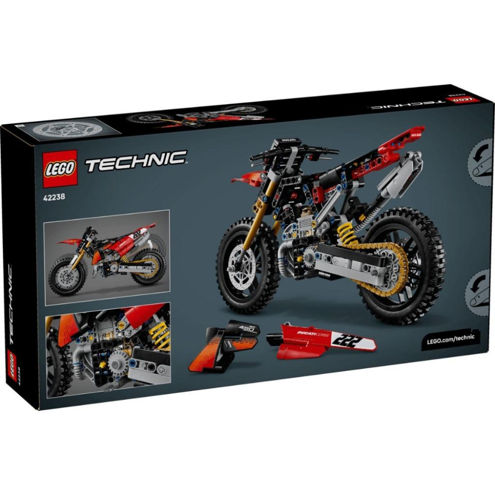 [樂享積木][可刷卡] LEGO 42238 Ducati Desmo450 MX Factory 摩托車 科技系列-細節圖2