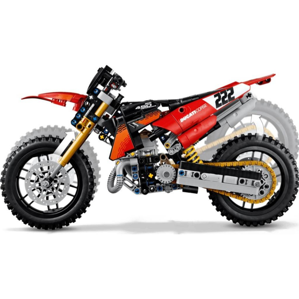 [樂享積木][可刷卡] LEGO 42238 Ducati Desmo450 MX Factory 摩托車 科技系列-細節圖4