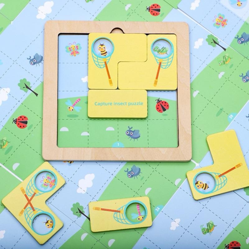 捕抓高手拼圖 木製拼圖 捕抓小魚 想像力拼圖 捕抓昆蟲 益智動腦拼圖 腦力開發拼圖 趣味拼圖 拼圖教材 學生禮物-細節圖6