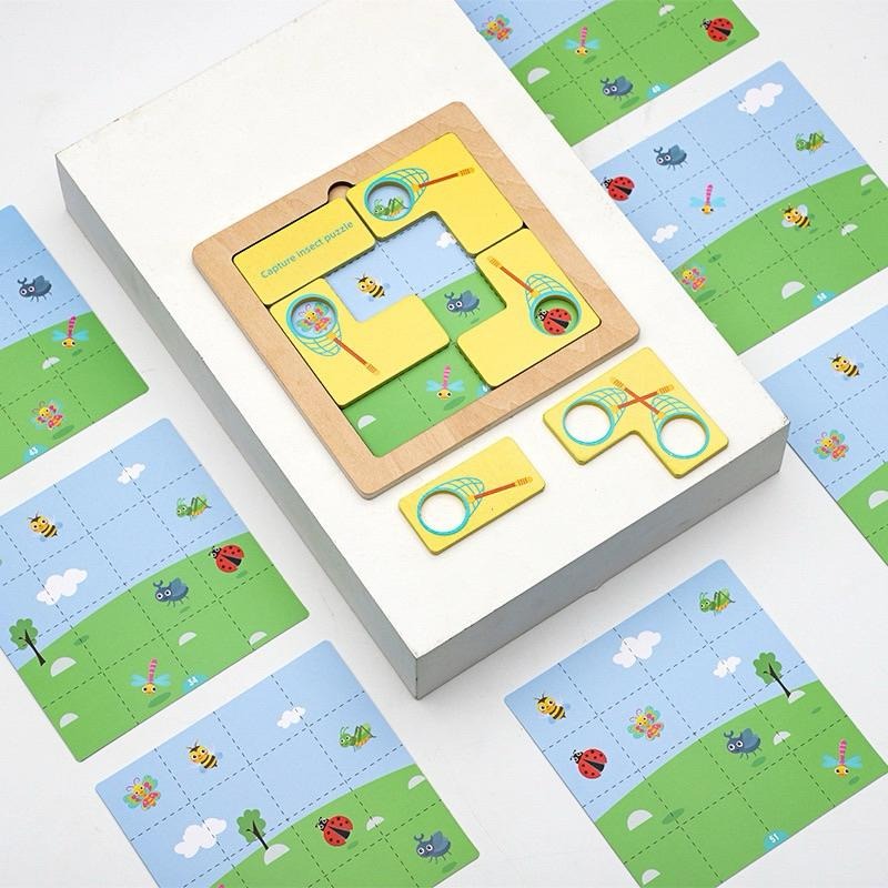 捕抓高手拼圖 木製拼圖 捕抓小魚 想像力拼圖 捕抓昆蟲 益智動腦拼圖 腦力開發拼圖 趣味拼圖 拼圖教材 學生禮物-細節圖7