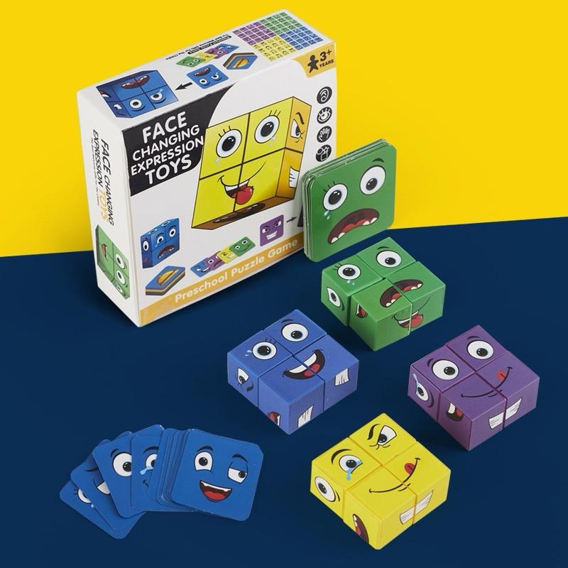 😇 變臉魔術方塊 ♦️ 趣味魔方 變臉魔方 互動桌遊 親子互動 益智遊戲 朋友互動 按鈴搶答遊戲 手速遊戲-細節圖7