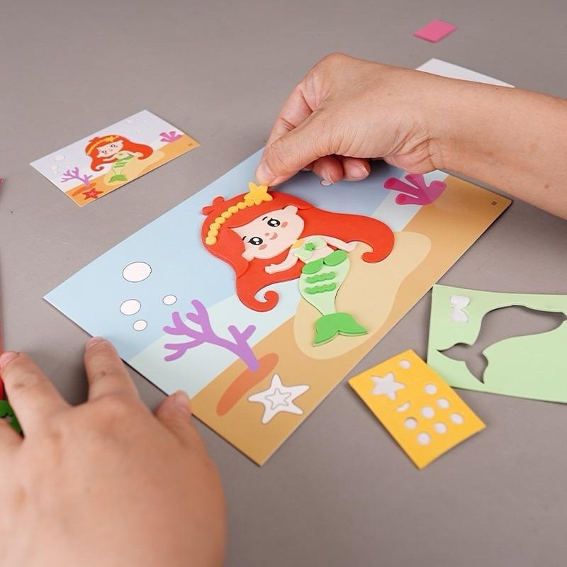 兒童立體貼畫 公主貼畫 EVA貼畫 夢幻公主貼畫 益智手作 手作貼畫 幼稚園禮物 小女孩手作 分享禮-細節圖3