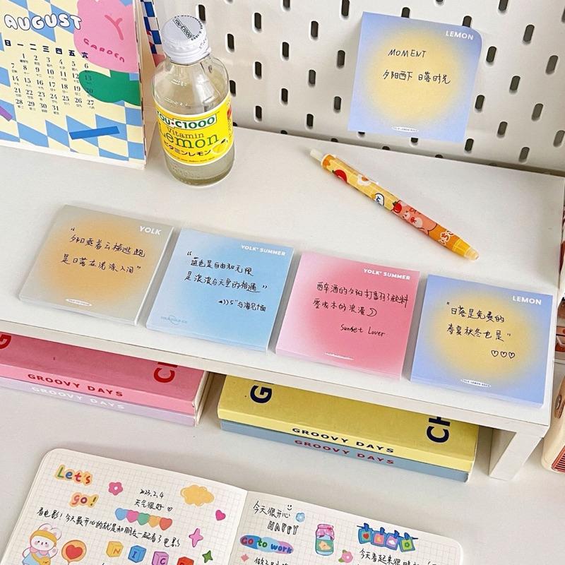 📝 日落便利貼 🗒️ 漸變N次貼 自黏便利貼 N次貼 便條紙 便簽紙 便條貼 留言貼-細節圖4