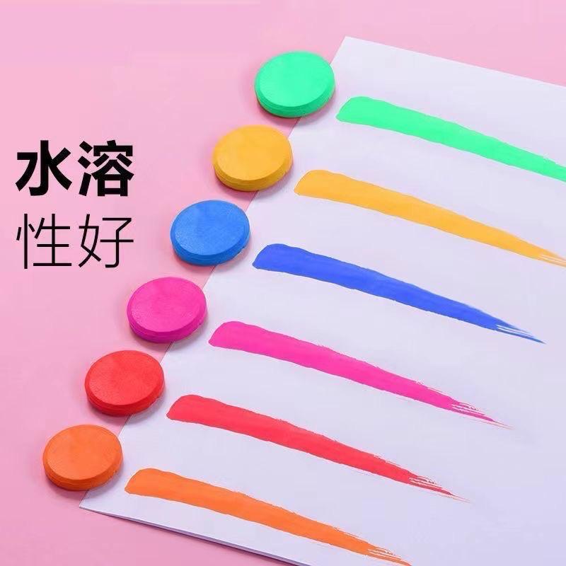 水彩顏料 水彩固體顏料 固體水彩畫餅 盒裝水彩顏料 初學者繪畫顏料 寫生DIY美術粉餅 畫畫顏料 繪畫固體水彩-細節圖7