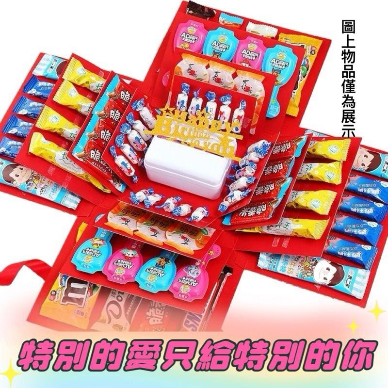 驚喜生日禮盒  生日文案盒 創意多層禮盒 朋友生日 情侶禮盒 爆炸禮品盒 氣氛道具  網紅爆款 精緻禮盒 慶生禮盒-細節圖3