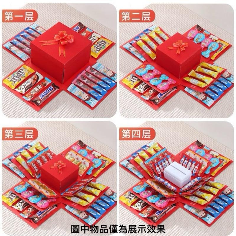 驚喜生日禮盒  生日文案盒 創意多層禮盒 朋友生日 情侶禮盒 爆炸禮品盒 氣氛道具  網紅爆款 精緻禮盒 慶生禮盒-細節圖5