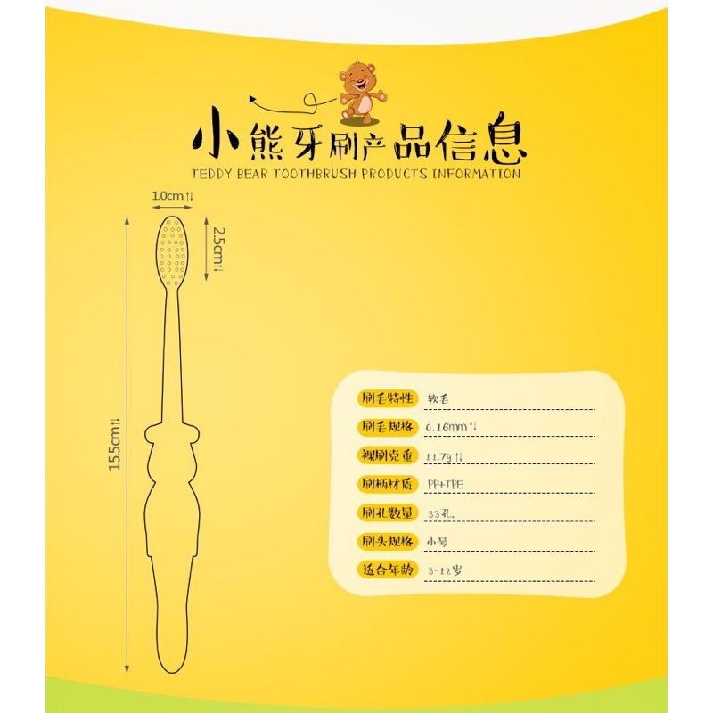 🪥 小熊牙刷 🪥  軟毛牙刷 盒裝牙刷 短柄牙刷 矽膠牙刷 可愛牙刷-細節圖9