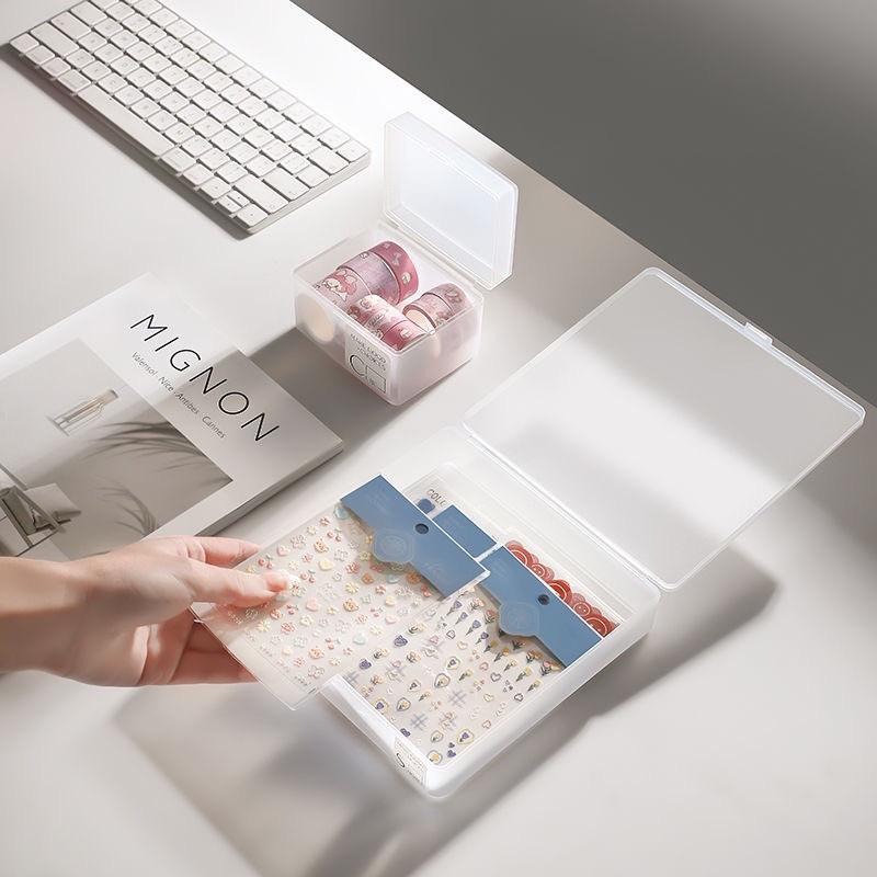 卡片收納盒 磨砂收納盒 票據收納盒 卡套收納 奈米膠收納盒 明星卡盒 手帳盒 文具收納盒 飾品盒-細節圖5