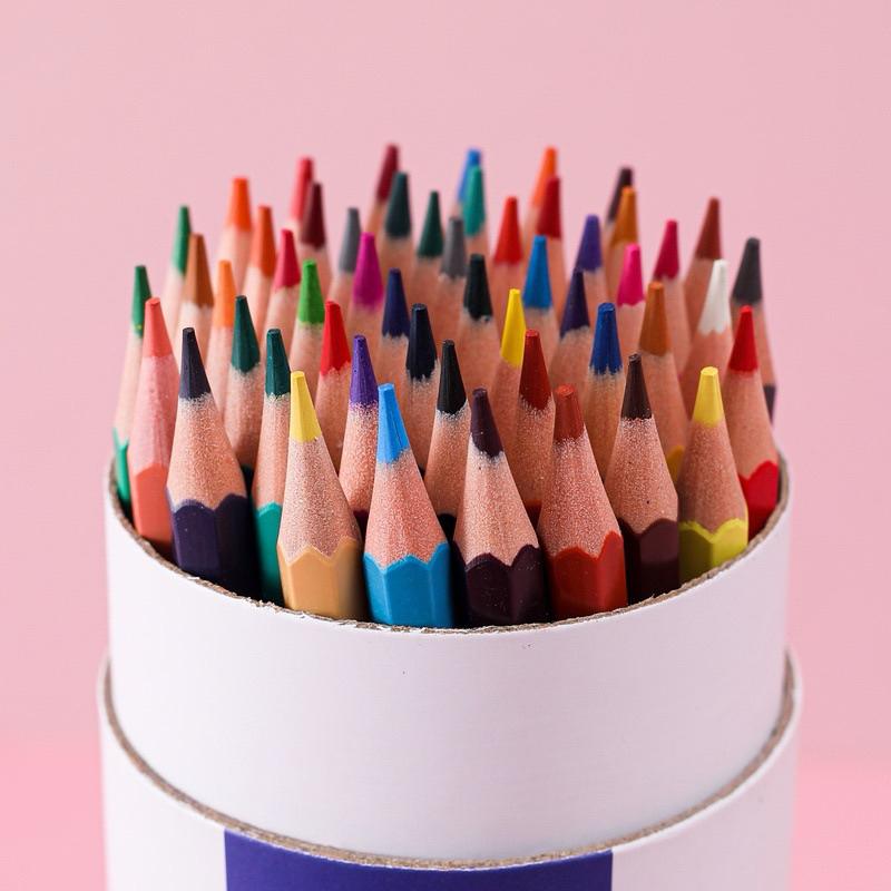 🌈 可擦彩色鉛筆 ✏️ 美術彩色鉛筆 學生彩色鉛筆 素描彩色 長彩鉛 12//24/36/48 彩鉛 石墨筆芯-細節圖3
