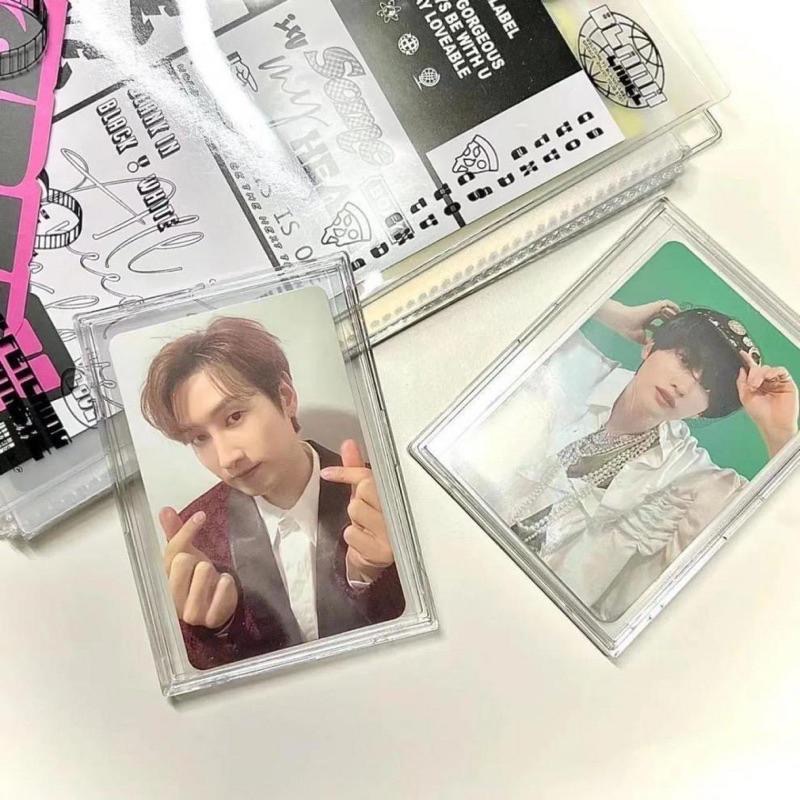貝殼卡轉 咕卡硬盤 透明卡轉 球卡硬卡 小卡展示 明星卡收納 卡牌保護殼 壓克力保護殼-細節圖2