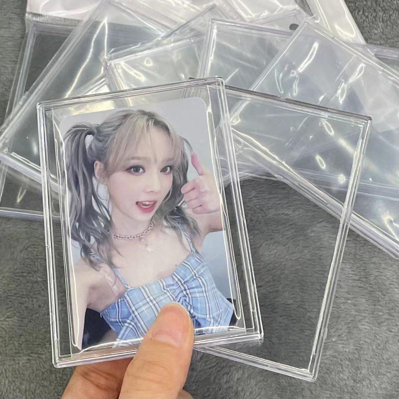 貝殼卡轉 咕卡硬盤 透明卡轉 球卡硬卡 小卡展示 明星卡收納 卡牌保護殼 壓克力保護殼-細節圖6
