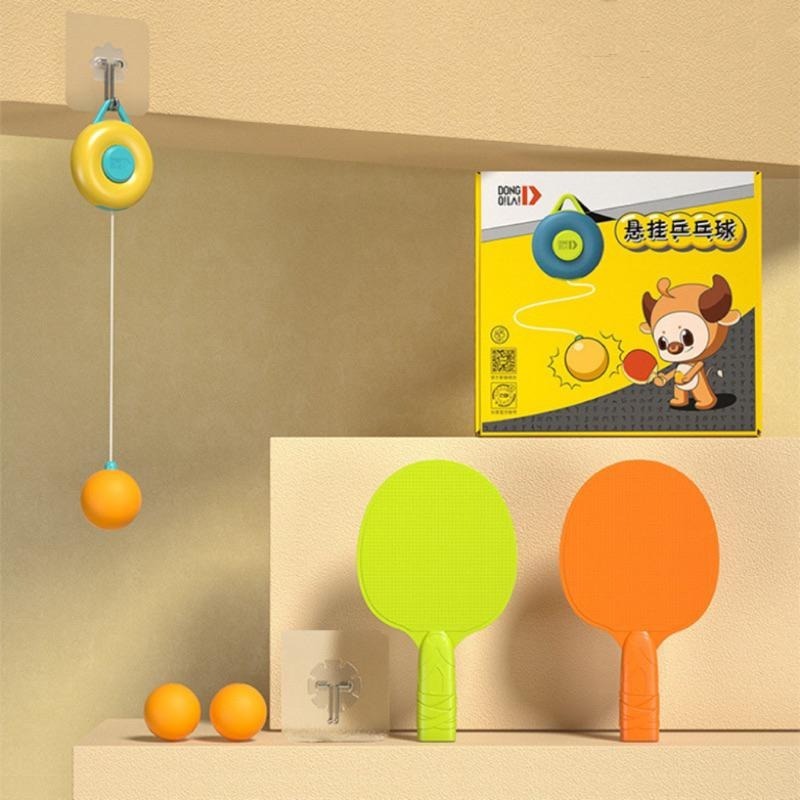 乒乓球練習器 單人乒乓球 乒乓球訓練器 台灣現貨 桌球練習器 親子互動遊戲 懸掛乒乓球 壁掛乒乓球 桌球練習-細節圖2