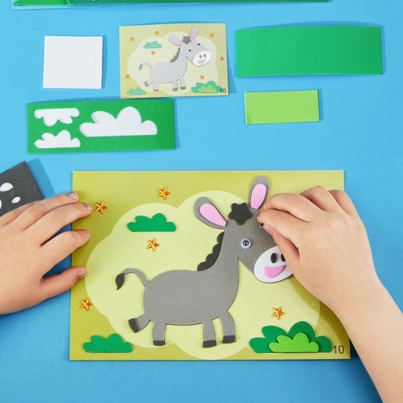 💯現貨供應🌈 DIY立體貼畫 EVA帶鑽貼畫 DIY貼畫 EVA立體貼畫 鑽石貼畫 手工帶鑽貼畫 海綿貼畫 獎勵-細節圖3