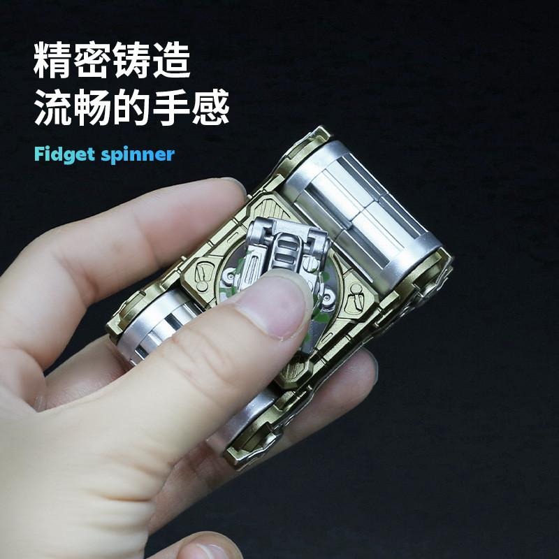 機甲指尖陀螺 坦克指尖陀螺 創意陀螺 模擬坦克撥輪發聲 手指運動 軍事陀螺 小玩具 解壓玩具 發洩玩具 舒壓游戲-細節圖4