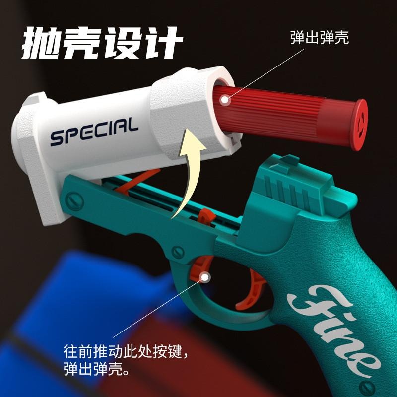 安全軟彈 哥布林手炮 泡綿彈 拋殼軟彈器 EVA軟彈 玩具槍 手動拉栓 可抛殼-細節圖4