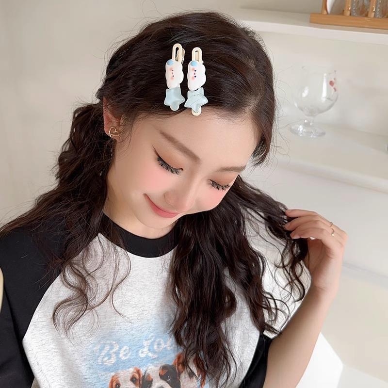 🌟 甜美系髮夾 ☁️ 雲朵髮夾 奶油色 瀏海髮夾 星星髮夾 可愛髮夾 BB夾 髮飾 小髮夾 鴨嘴夾-細節圖3