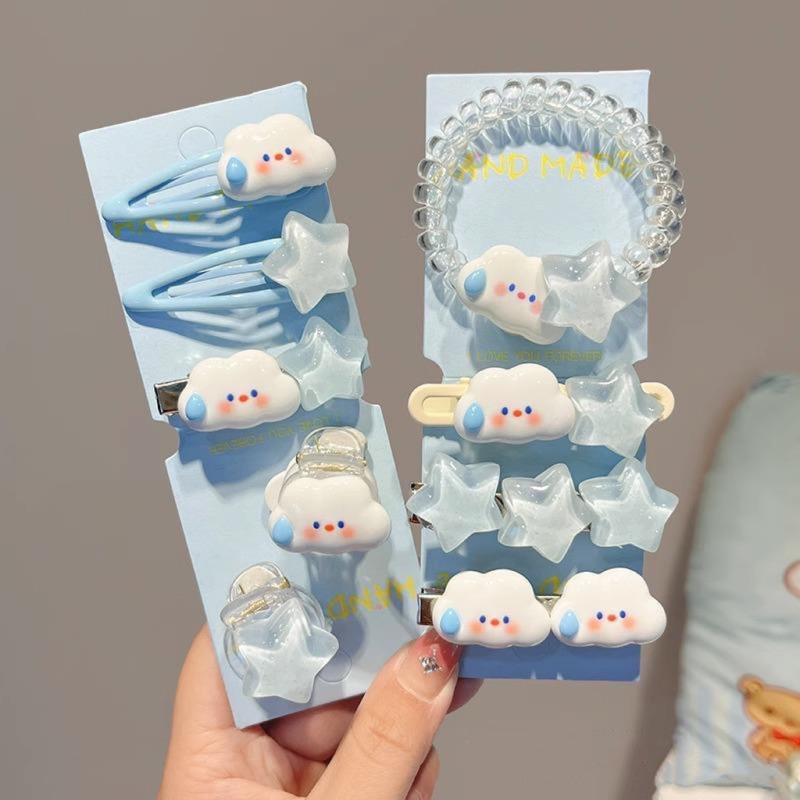 🌟 甜美系髮夾 ☁️ 雲朵髮夾 奶油色 瀏海髮夾 星星髮夾 可愛髮夾 BB夾 髮飾 小髮夾 鴨嘴夾-細節圖5