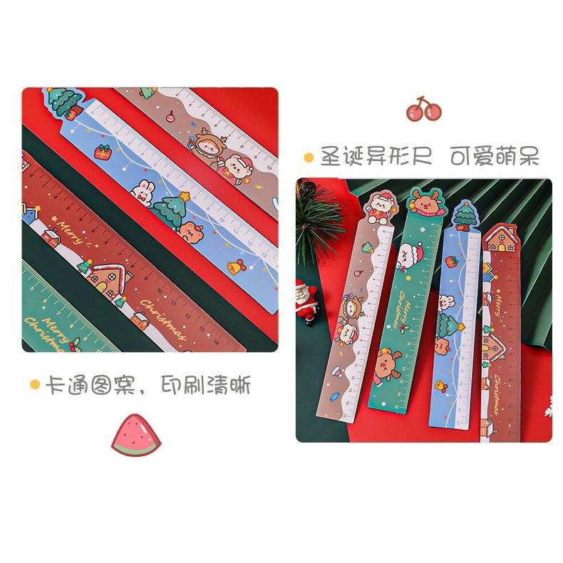 卡通聖誕磁性尺 學生獎勵 兒童學生用尺 磁性尺 15CM直尺 聖誕禮品 分享禮物-細節圖3