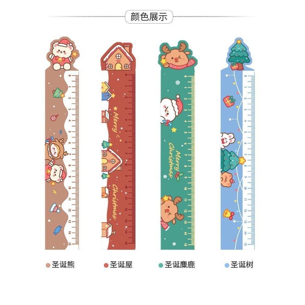 卡通聖誕磁性尺 學生獎勵 兒童學生用尺 磁性尺 15CM直尺 聖誕禮品 分享禮物-細節圖9