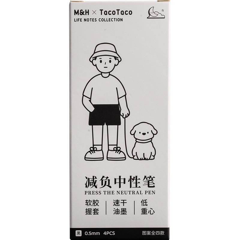減負st刷題筆 0.5mm TACO系列 中性筆 軟膠套 學生書寫水筆 簽字筆 學習文具 辦公文具 黑色筆芯 創意刷題筆-細節圖5