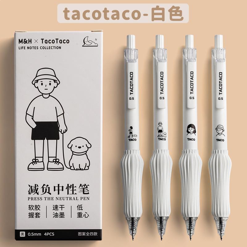 減負st刷題筆 0.5mm TACO系列 中性筆 軟膠套 學生書寫水筆 簽字筆 學習文具 辦公文具 黑色筆芯 創意刷題筆-細節圖6