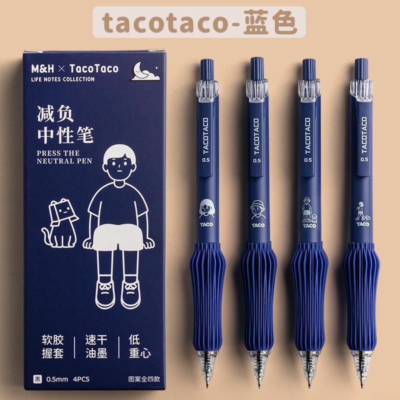 減負st刷題筆 0.5mm TACO系列 中性筆 軟膠套 學生書寫水筆 簽字筆 學習文具 辦公文具 黑色筆芯 創意刷題筆-細節圖7