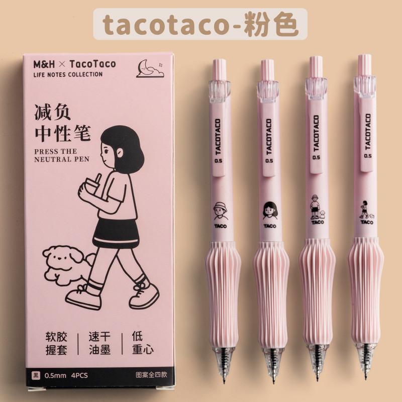 減負st刷題筆 0.5mm TACO系列 中性筆 軟膠套 學生書寫水筆 簽字筆 學習文具 辦公文具 黑色筆芯 創意刷題筆-細節圖8