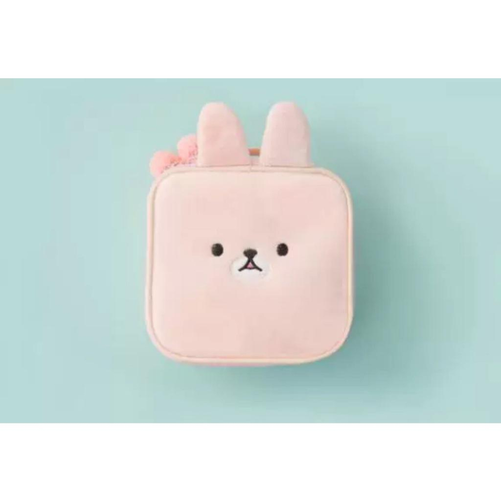 全新 淺粉兔子化妝包  卡其小貓咪化妝包 (Cetaphil舒特膚贈品)  絨毛 可愛 動物-細節圖3