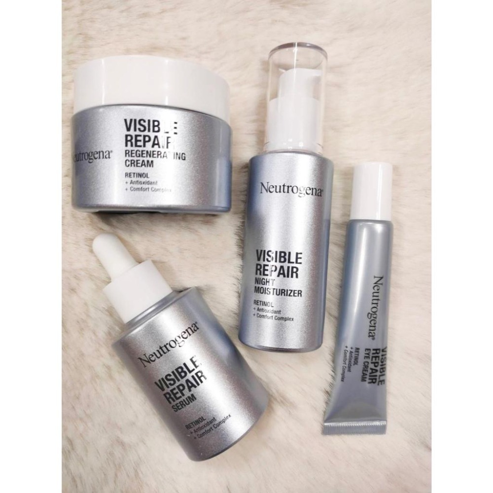 最優惠全新升級Neutrogena台灣露得清 肌緻新生A醇💖乳霜50g💖眼霜15g💖精華30ml💖晚霜30ml-細節圖2