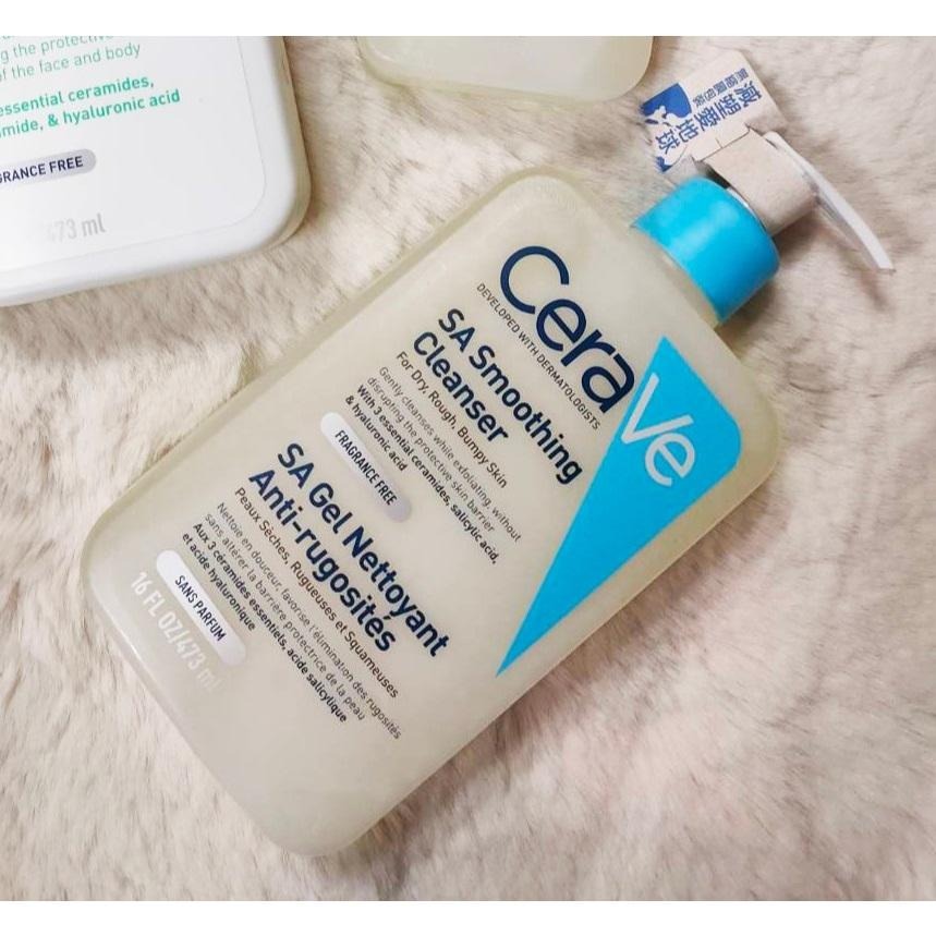CeraVe適樂膚 水楊酸煥膚淨嫩潔膚露SA Renewing Cleanser 溫和泡沫潔膚露 473ml 臉+身體-細節圖3