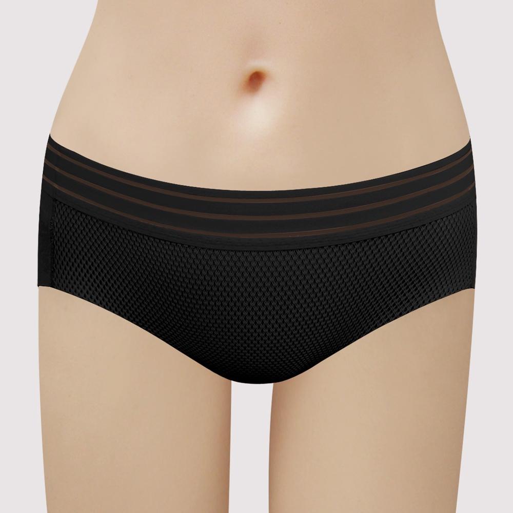 全新現貨【瑪登瑪朵】無鋼圈 低腰寬邊三角無痕內褲(黑) 規格: L-細節圖2