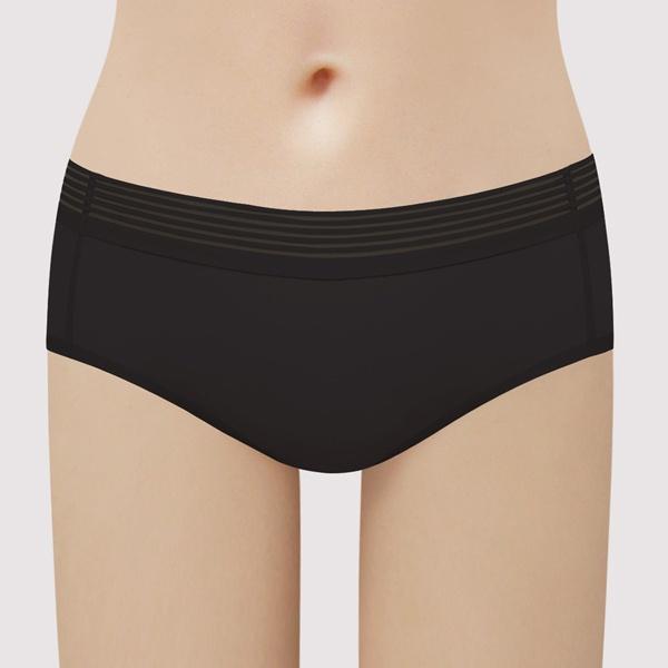 全新現貨【曼黛瑪璉】低腰平口無痕內褲 (黑)-細節圖2