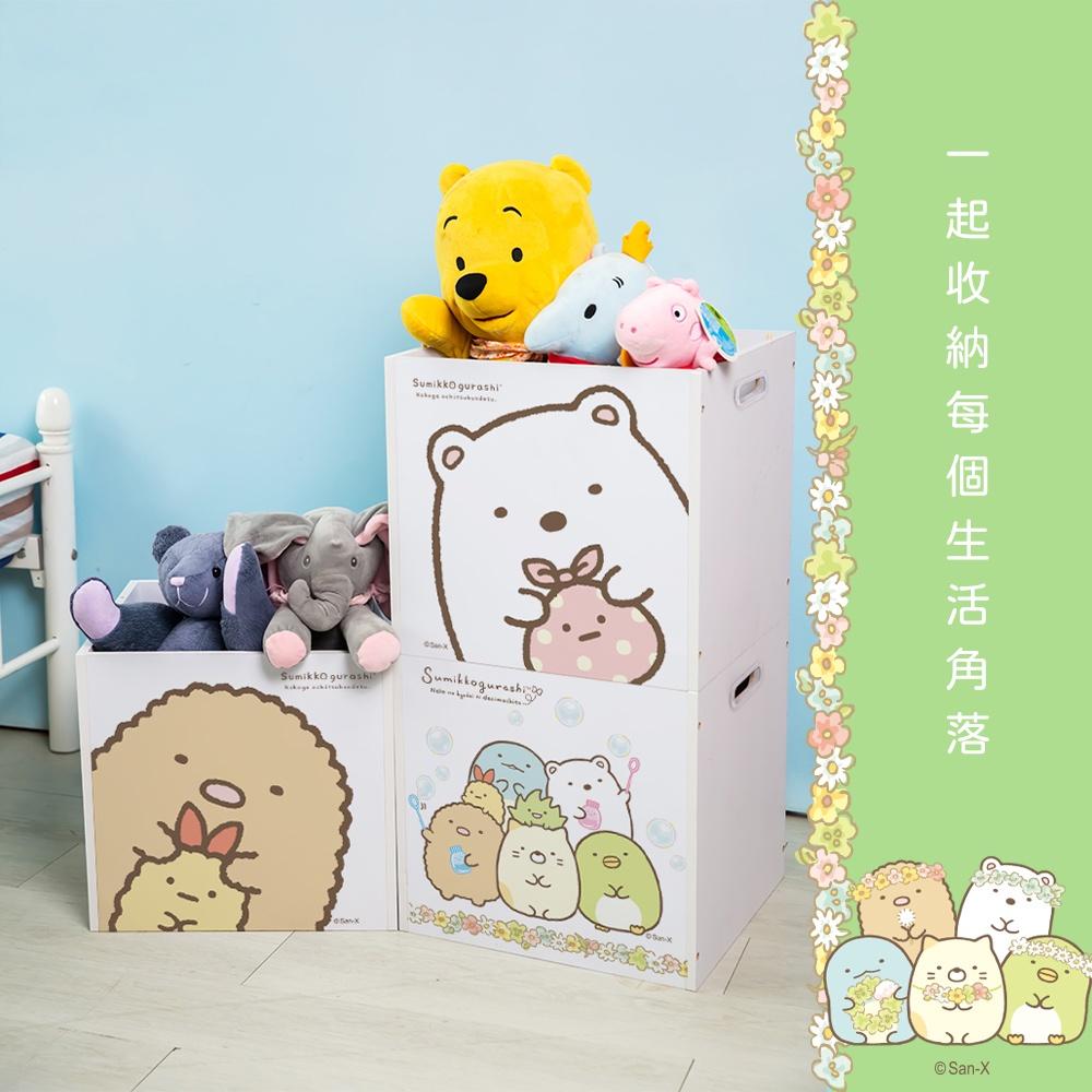 [角落生物] 方形收納木頭櫃 白熊/貓 收納櫃 木頭櫃 儲物箱(35*35*35cm)-細節圖2