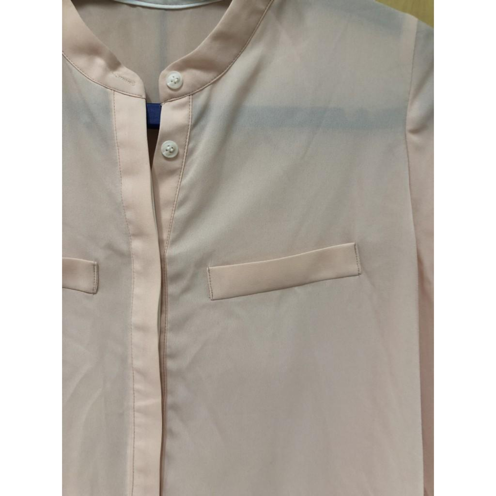 全新 杏色 粉橘色 雪紡上衣  ❤️ Made in Korea ❤️-細節圖2